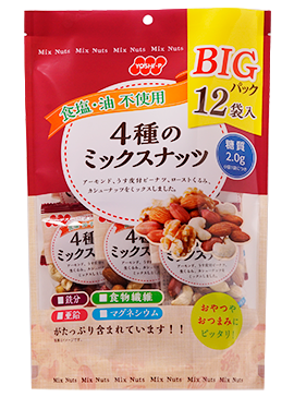 BIGパック 食塩・油不使用4種のミックスナッツ12袋入