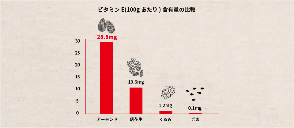 美肌の味方「ビタミンE」