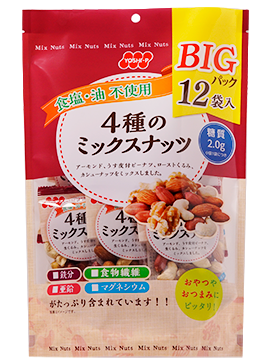 BIGパック 食塩不使用4種のミックスナッツ12袋入
